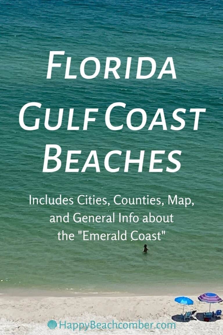 Florida Gulf Coast Beaches [Includes Cities, Counties & Map]