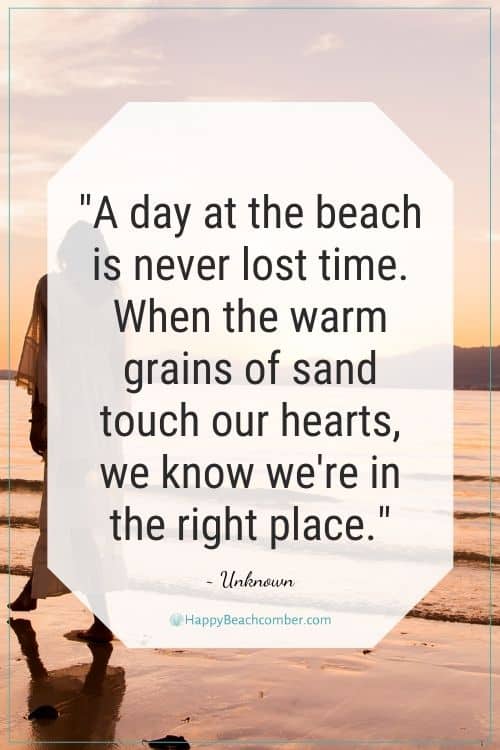 Quote - A day at the beach... - Unknown