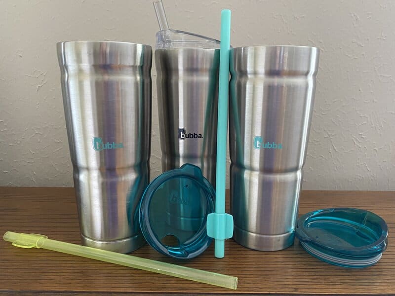 Three Bubba Straw Envy Tumblers