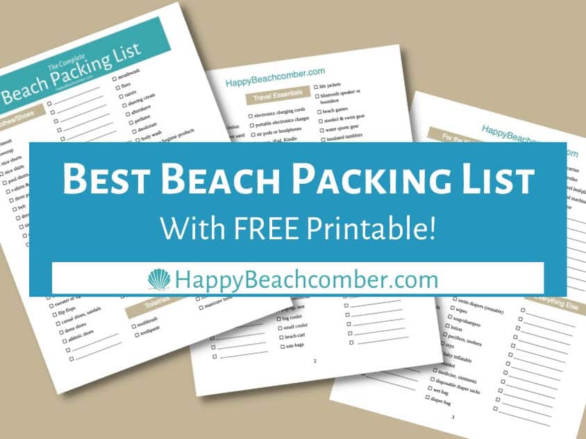 Best Beach Packing List - with FREE Printable