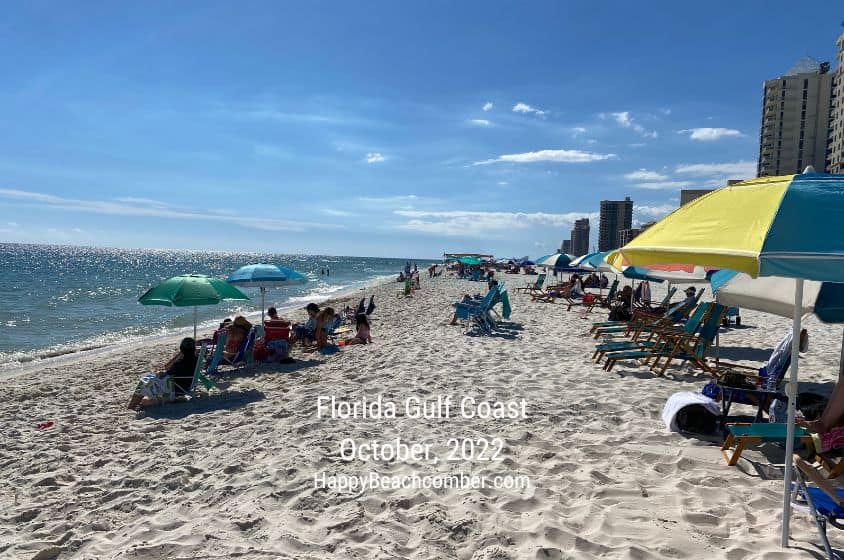 Florida Gulf Coast, October, 2022, HappyBeachcomber.com