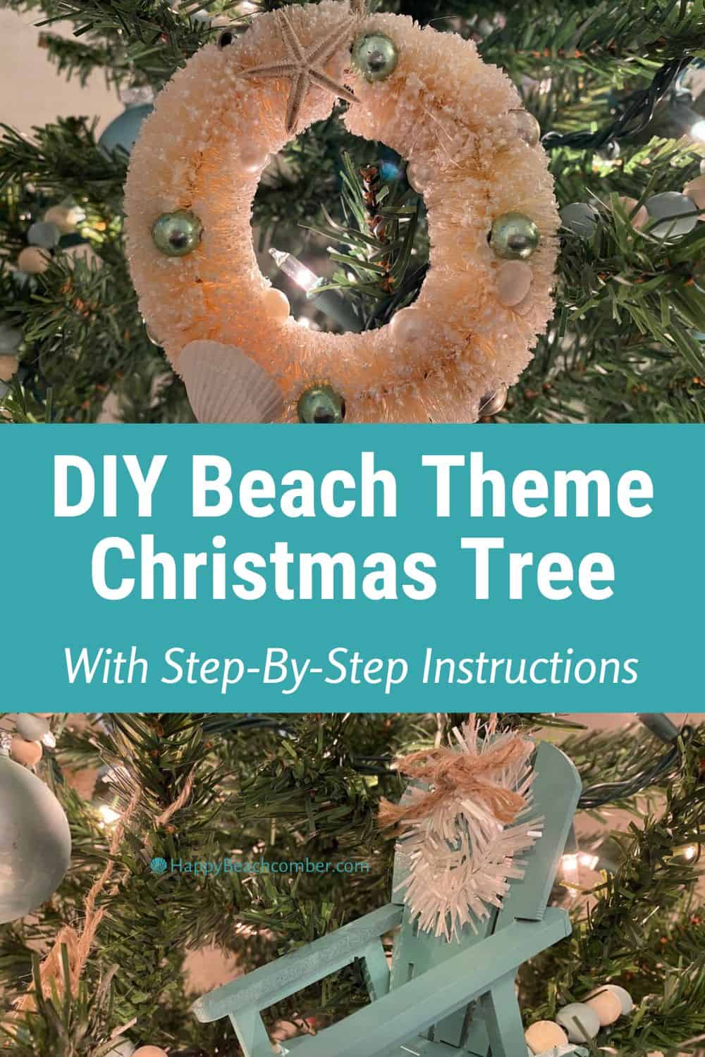 DIY Beach Theme Christmas Tree