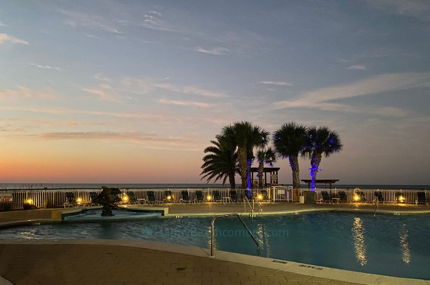 Sunset at the pool, Perdido Key, October 8, 2022