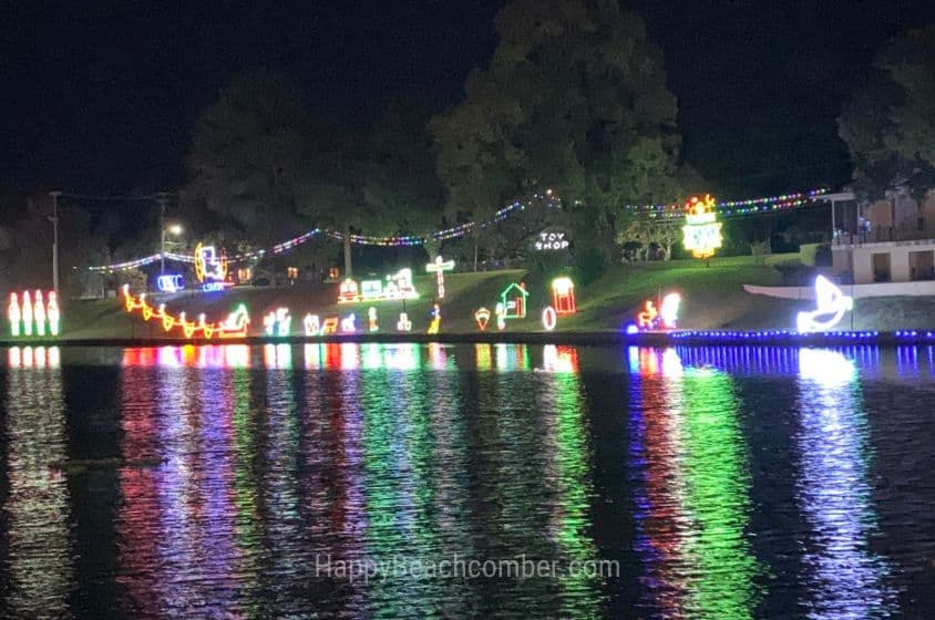 Lights on the banks of the Cane River in Natchitoches