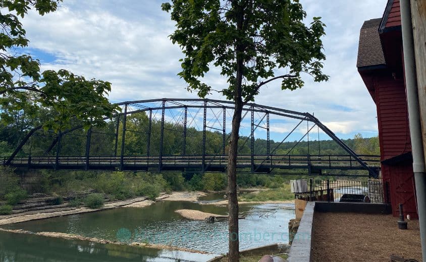 One-Way Wooden Bridge next to War Eagle Mill