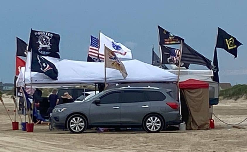 Tent with Flags